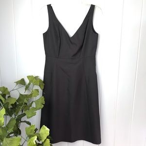 - J. Crew Chocolate Brown V Neck Cotton Dress